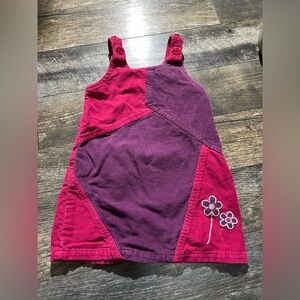 Vintage pink purple Corduroy bid overall dress size 24 months Rascals brand